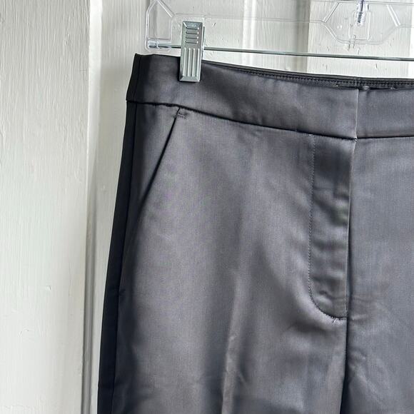 J Crew Collection Kate Straight Leg Pants in Structured Satin Black NWT - Picture 4 of 10